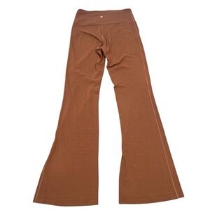 Lululemon Groove Super-High-Rise Flared Pant Nulu Size 10 Ancient Copper